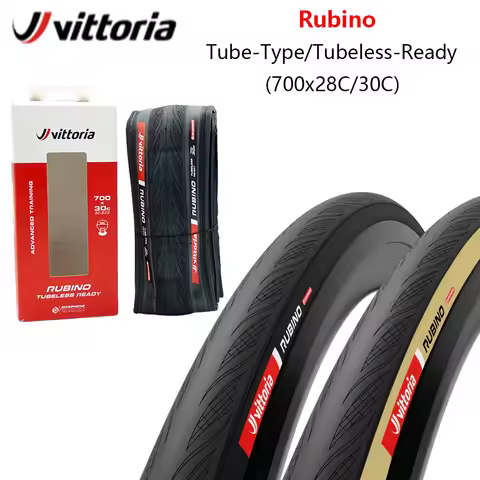 Vittoria Rubino Road Bike Tire Tube-Type Tubeless Bicycle Tires 700x28C/30C Anti Puncture Folding Bi
