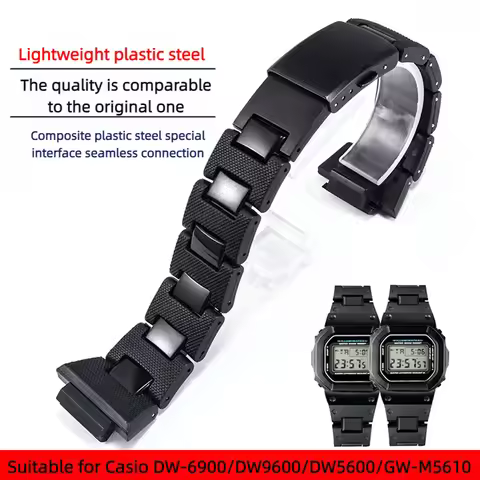 For Casio G-shock DW-6900/DW9600/DW5600/GW-M5610 High Quality Plastic Watchband Men Watch Strap Wris