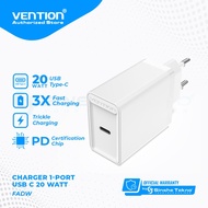 vention charger usb type c apple iphone lightning android samsung - fad white