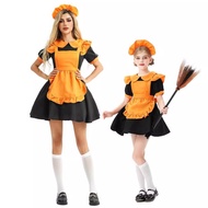 2024 Halloween Costume Pumpkin Skirt Lolita Lolita Dress Maid Costume cos Stage Performance Costume 