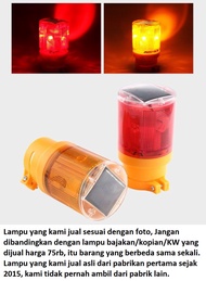 BISA BAYAR DI TEMPAT DAN DISKON 25% !! Lampu strobo strobe merah kuning kedip solar power 6 led u/ p