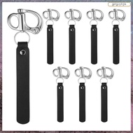 [L E U R] 8 Pcs Quick Release Snap Shackle with PU Leather Handle 316 Stainless Steel SCBA Mask Quic