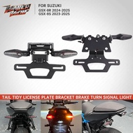 Hidden License Plate Bracket Holder Turn Brake Light For Suzuki GSX-8R GSX-8S GSXS GSX 8S 8R Tail Ti