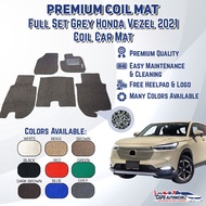 HONDA VEZEL 2021 Premium Customized Single Color Coil Car Mats | Car Floor Mats / Carpets Carmat Anti-Slip Waterproof