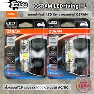 OSRAM 1 LED Headlight Bulb White Light 6500K T19 Socket For Motorcycle Headlights WAVE-DREAM-SONIC-P