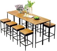 Stool Chair 10 Pcs Outdoor Patio Wicker Table And Bar Stool Set,Square Stool Set Foldable Tabletop For Garden Rattan Dining Table modern stool