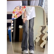 baggy pants women brown jeans Seluar jeans mikro kelabu berasap wanita 2026 gaya baru musim panas ni