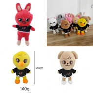 Skzoo Cartoon Stray Children Bear Doll Super Soft Short Plush Customizable Design Perfect Gift For Kids Ages 7-14 20cm Height Multiple Colors Available