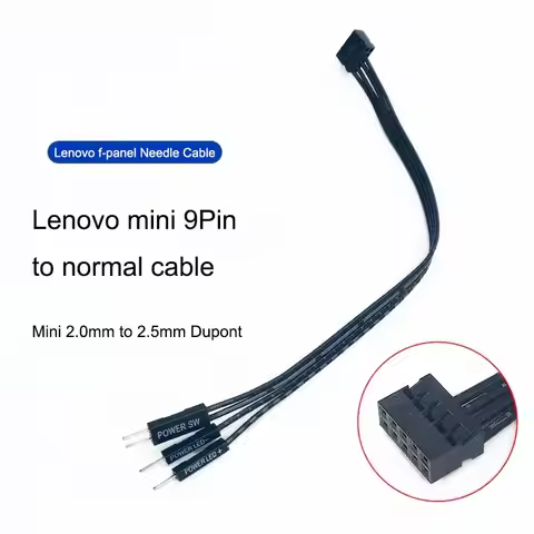 Lenovo Dupont Cable Boot Key Mini 9pin to Regular 9pin Front Panel Chassis 2.0MM to 2.5MM 17CM