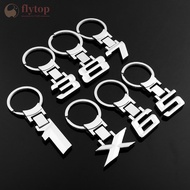 FLYTOP Zinc Alloy Car Keychain Key Ring Metal Number Emblem Key Chain Car Accessory Charm For BMW Au