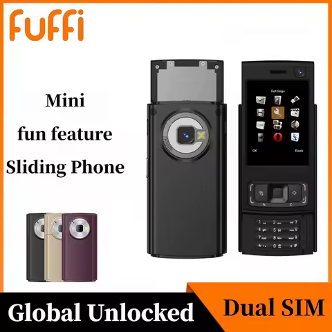 FUFFI Sliding Mini Phone 2.0 inch 240x320 HD colorful screen phone fun feature phone 4G network Dual