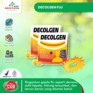 DECOLGEN - Flu (ORANGE) Strip @ 4 Tablets - Relieves Flu & Fever Symptoms - Headache - Sneezing & St