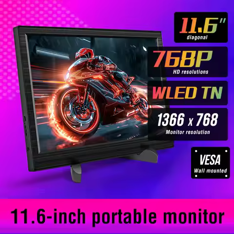 Anmite 11.6 Inch Portable Monitor HDMI-Compatible Laptop second screen Gaming Extended Display For S