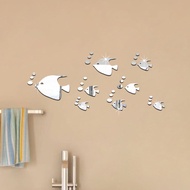 Bubble fish wall sticker ocean fish mirror sticker acrylic mirror wall sticker self-adhesive children's room kindergarten decoration