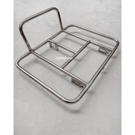 Ruck rack pizza front rack polish silver stainless steel 304 handmade bicycle rack
