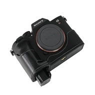 For Sony A7R5 A7RM5 A7RV  A7R Mark V PU Leather Half Body Case Camera Bottom Bag Cover