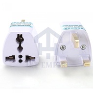 I&T EMPIRE_Universal 3 Pin Plug Adaptor 2 Pin US EU Multi Pin To 3 Pin UK
