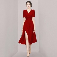 【Barley】Modern Filipiniana Dress Pluz Size Dress Trendy Korean Formal Boho dress Socialite High-Grad