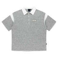 [ALAND] ROMANTIC CROWN - 4 Button Classic Polo Shirt Grey - Atasan Kemeja Grey Unisex