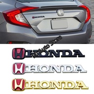 1Piece ABS 12x2cm Letter Emblem Car Side Sticker for Honda Civic City Odyssey Vezel Auto Body Rear Trunk Tail Badge Decal Accessories