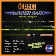 Joran Pancing Casting Wader Pari 451 Oregon One Piece Joran Micro UL lentur