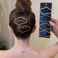 hair clips for kids hair accessories women New Rhinestone Cloud Hollow Hair Clip Women's Back of Hea