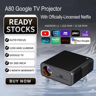 A80 4K PROJECTOR G00GLE TV PROJECTOR WITH OFFICIALLY-LICENSED NETFLIX
