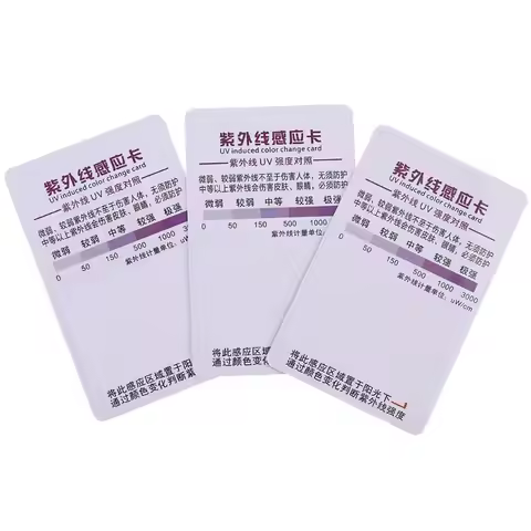 10 Pcs UV Light Lamp Life Test Paper Reptile Terrarium UVB Test Card Outdoor Sunshine UV Test Card R