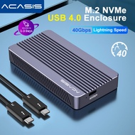 ACASIS USB4.0 M.2 Nvme Thunderbolt SSD Enclosure 40Gbps Compatible With Thunderbolt 3/4, USB3.2/3.1/3.0/2.0, With Thunderbolt 4 C To C Cable, TBU405 Upgraded Version With Fan