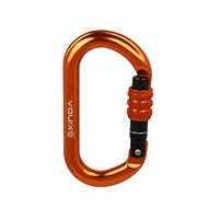 คาราบิเนอร์ ทรงโอ รับน้ำหนักได้ 25 KN Carabiner tyep-O เกลียวหมุน ยี่ห้อ: XINDA XD-8122N