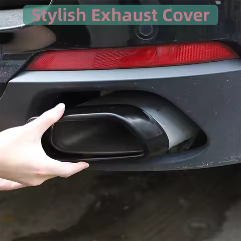 For BMW X5 F15 X6 F16 2014-2018 Stainless Steel Black Car Exhaust Pipe Cover 1Set Automobiles Tail T