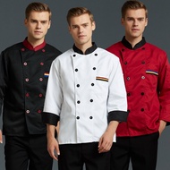 Daily Kitchen Chef Uniform Short Long Sleeve Breathable Work Top For Food Shop COD Available Malaysi