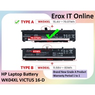 H WK04XL VICTUS 16-D 16-E M38822-AC1 WK04070XL-PL HSTNN-IB9V M39179-005 HSTNN-0B2C Laptop Battery