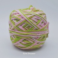 Spring Style Fancy Yarn Hand Knitting Yarn Green Crochet Yarn Pink Blended Thick Yarn Wool Yarn