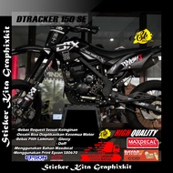0318 DECAL STICKER FULLBODY MOTOR DTRACKER 150 SE SUPERMOTO HITAM DOFF SIMPEL BEBAS REQUEST