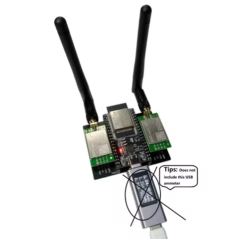NRF24L01 High Power Version with ESP32-DevKitC+E01C 5V2A Power Supply for Long Distance 2.4G Bluetoo