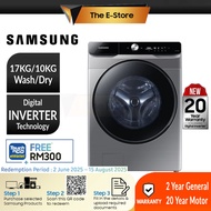 [Delivery By Seller] Samsung 17/10KG 2-In-1 Smart Inverter Front Load Washing Machine | WD17T6300GP/