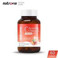 [60 เม็ด] Nutrovis C Acerola Cherry 1000 mg Plus นูโทรวิส ซี อะเซโรล่า เชอร์รี่ 1000 มก. พลัส วิตามินซี /SW