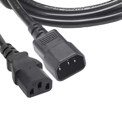 AC Power Extension Cord IEC320 C13 to C14 Plug 1/1.5/1.8/2/3/5m AC Power Supply Cord For PC Computer