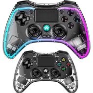 Wireless Controller Compatible with PS4/PS4 Pro/PS4 Slim/PC with Touch Panel/RGB/Programmable/6-Axie
