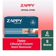 Zappy Lifestyle Instant Stain Remover Wipes 6s (8 Box or Carton Deal)