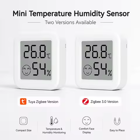 Tuya Zigbee temperature and humidity sensor requires a Zigbee hub and supports Zigbee2MQTT, ZHA, Ale