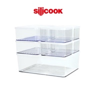 [silicook] Food Container 3800ml 1p, 1200ml 2p, and 600ml 4p Set (White Lid) / Food Storage