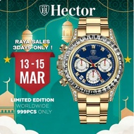 [LIMITED 100PCS] Hector Italy Limited Edition Chronograph Watch - Unisex Stainless Steel Quartz, Lux
