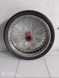 Roda gerobak Ruji motor Ring 17 sepasang Tanpa As