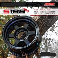 ล้อแม็กขอบ16 TE37 16x8.0 6รูx139.7 ET0 CB110.1 สีน้ำตาล/สีดำ ยี่ห้อ SSW รุ่น S188 ผลิตไทย งานเนียบกร
