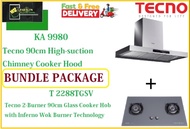 TECNO HOOD AND HOB BUNDLE PACKAGE FOR (KA 9980 &amp; T 2288TGSV) / FREE EXPRESS DELIVERY