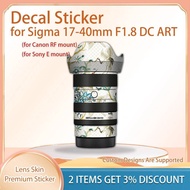 Decal Skin 17 40F1.8 Skin Wrap Covered Protective Film Cover Film for Sigma 17-40mm F1.8 DC ART Lens