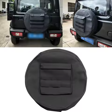 15inch Spare Tyre Cover for Suzuki Jimny JB64 JB74 2018+195/80R15 Tire Wheel Cover