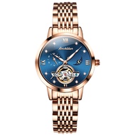 JSDUN 8832 Mechanical Women Fashion Watch Gift Stainless Steel Watchband Round-dial Wristwatch